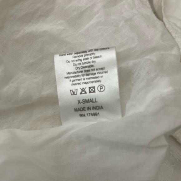 Merlette Saint Germain White Floral Embroidered Tiered Mini Dress Size XS - Picture 4 of 5